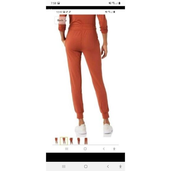 New Medium Amazon Essentials Chestnut Brown Casual Athletic Joggers Loungewear - Picture 2 of 5